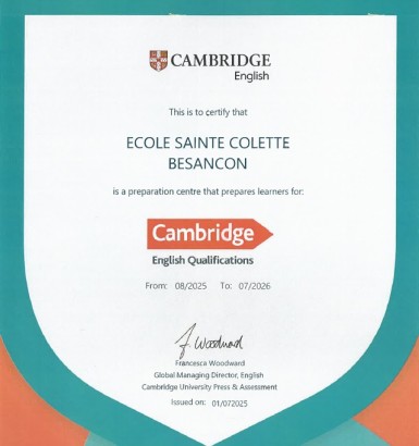 Certification Cambridge