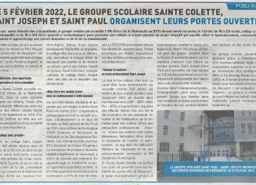 Le 5 février 2022 Saint Colette, Saint Joseph et Saint Paul organisent leurs portes ouvertes (Hebdo25 n° 4 du 24 janvier 2022)
